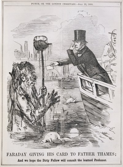 Faraday Giving his Card to Father Thames, from 